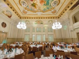 Innenansicht des Festsaals des Salles de Pologne Leipzig